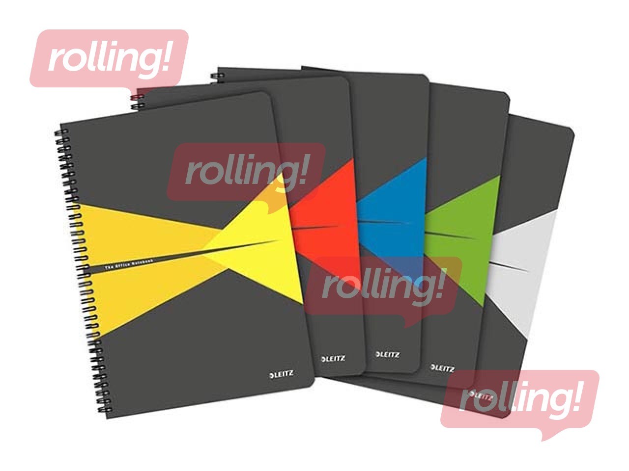 Klade ar spirāli Leitz Office, A4, plastikāta vāks, rūtiņu, 90 lapas