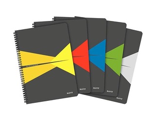 Notebook Leitz Office, A4, wirebound, plastic PP cover, squared, 90 pages