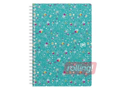 Notebook with spiral Oxford Floral, A5, ruled, 60 pages
