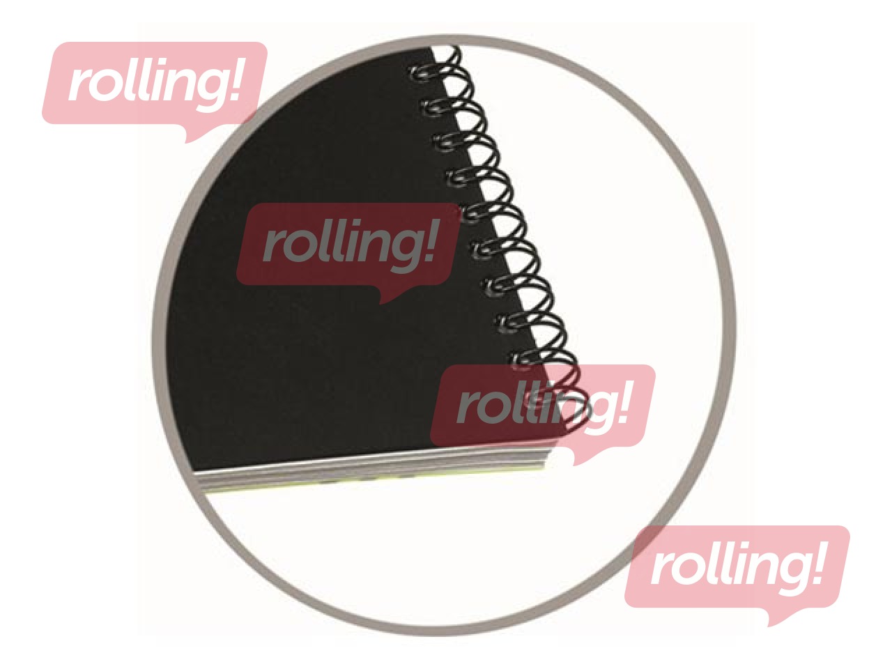 Klade ar spirāli Bantex Strong-Line, A4+, līniju, melna, 80 lapas