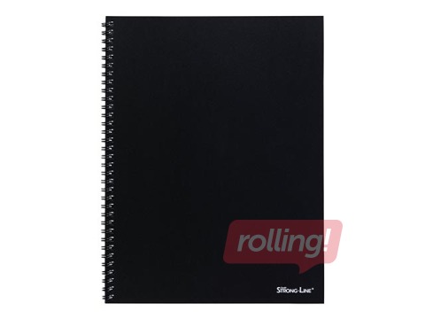 Notebook Bantex Strong-Line, A4+, ruled, black, 80 sheets