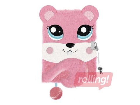 Дневник с замочком, A5, белка, в линейку