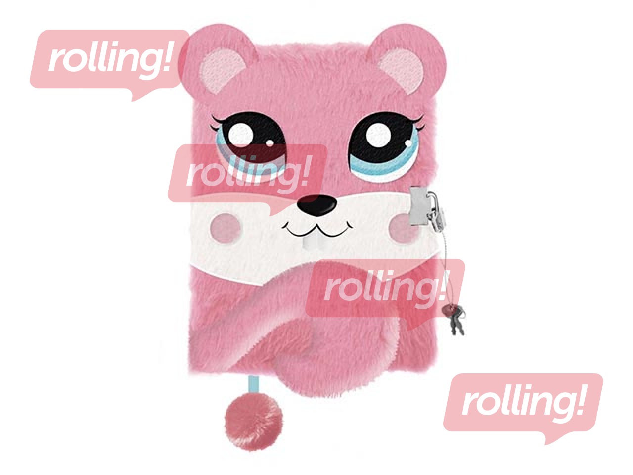 Дневник с замочком, A5, белка, в линейку