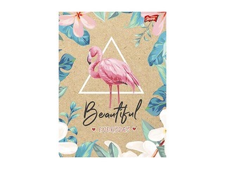 Klade Unipap Eco Flamingo, A5, rūtiņu, 60 lapas