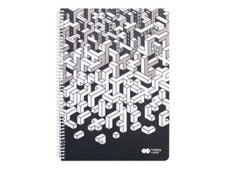 Kaustik Happy Color B5, Just, ruuduline, 80 lehte