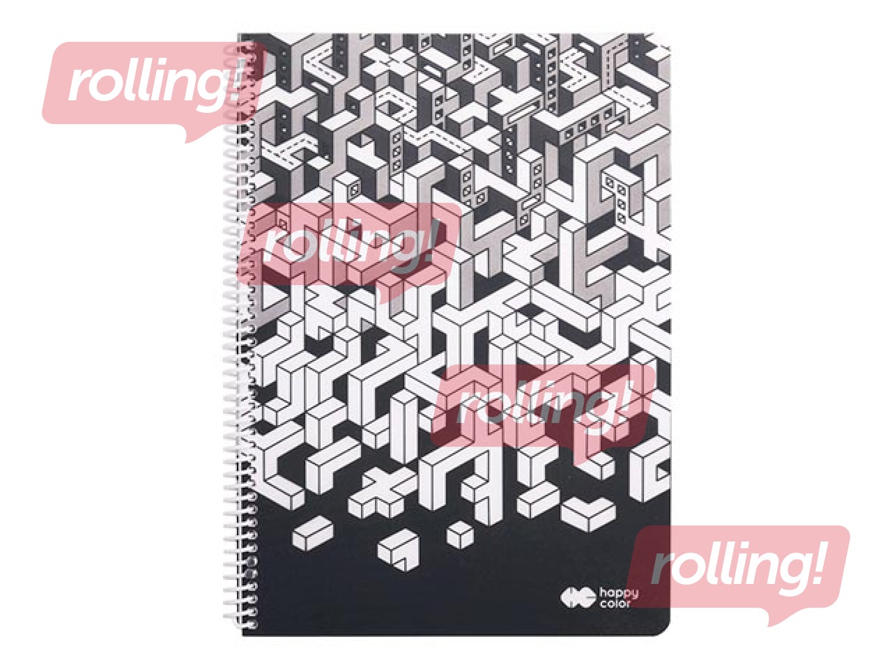 Klade Happy Color B5, Just, rūtiņu, balta, 80 lapas