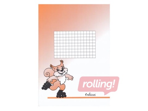 Burtnīca Zvaigzne ABC, 1. klasei, rūtiņu, 12 lapas