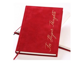 Piezīmju grāmata Red Velvet, A5, sarkans samts