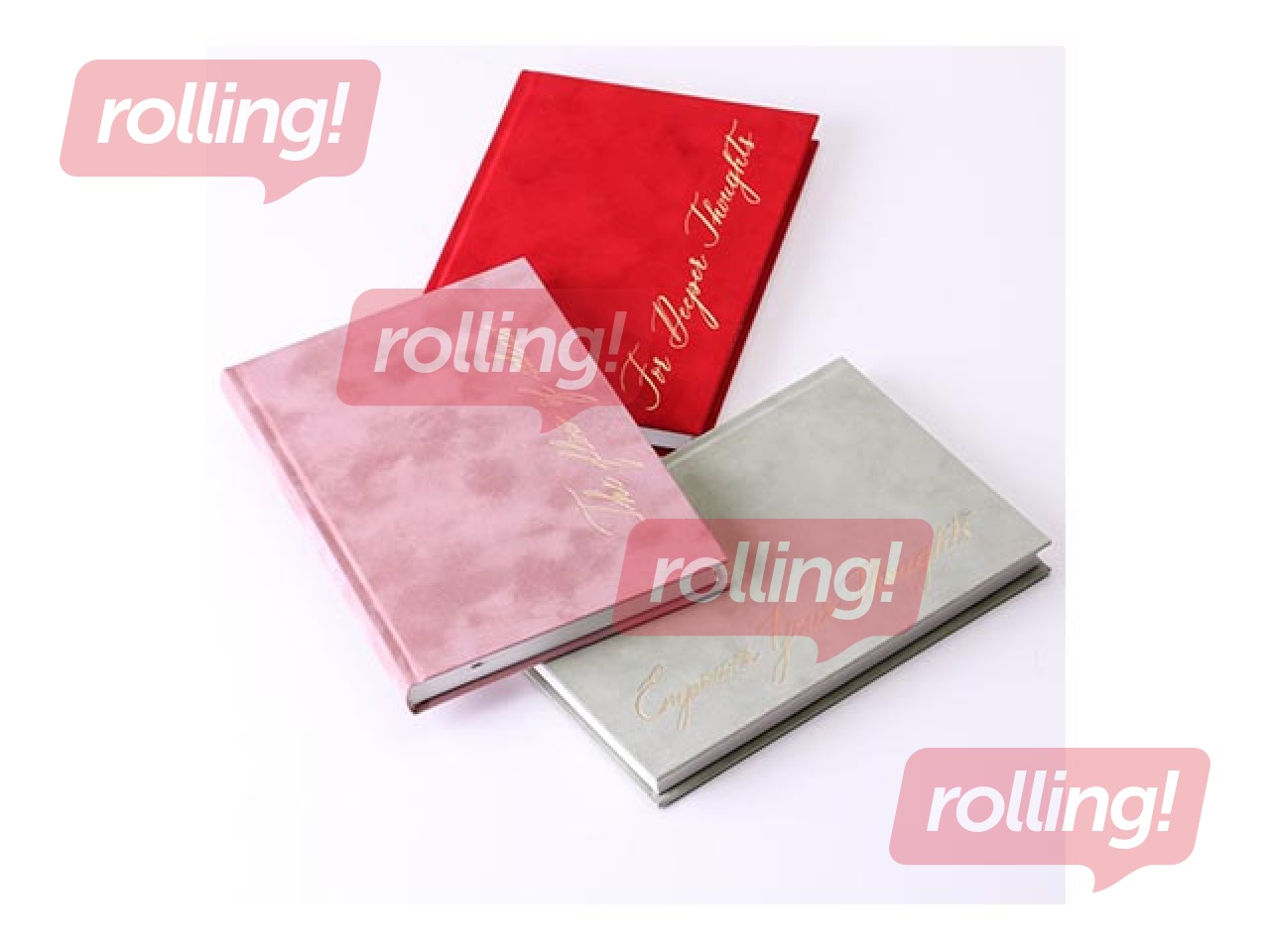 Piezīmju grāmata Red Velvet, A5, sarkans samts