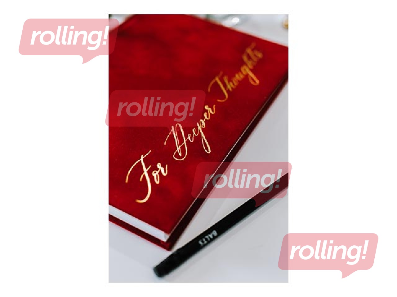 Piezīmju grāmata Red Velvet, A5, sarkans samts