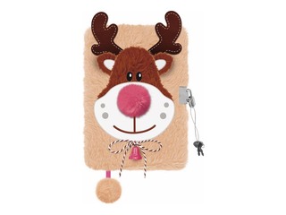 Diary with a key, A5, Rudolph the deer, lined