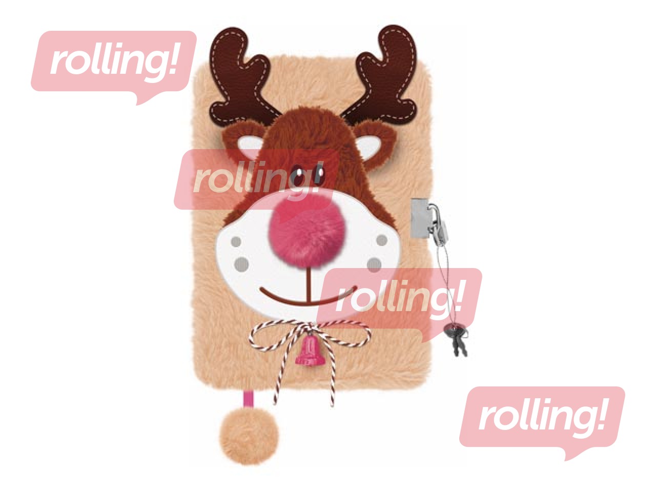 Dienasgrāmata ar atslēdziņu, A5, briedis Rūdolfs, līniju