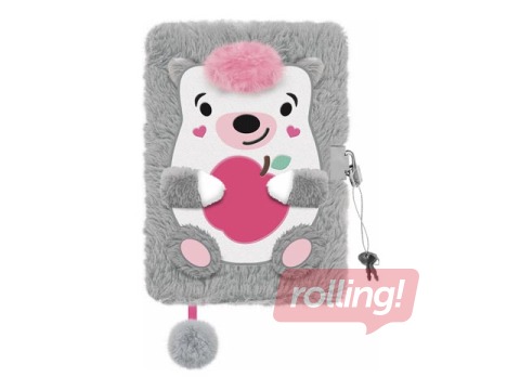 Дневник с замочком, A5, ёжик, в линейку