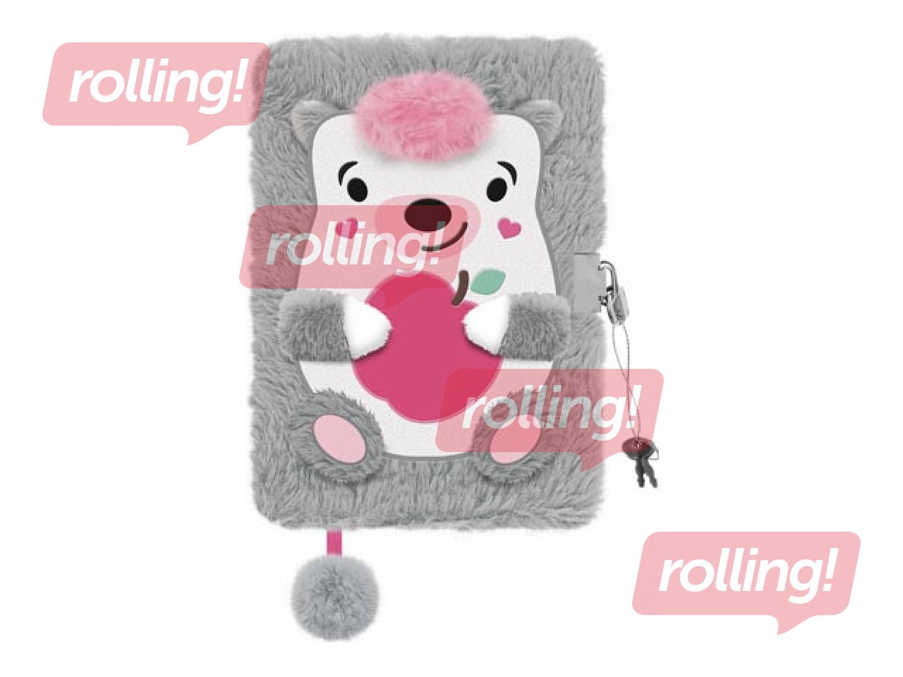 Дневник с замочком, A5, ёжик, в линейку