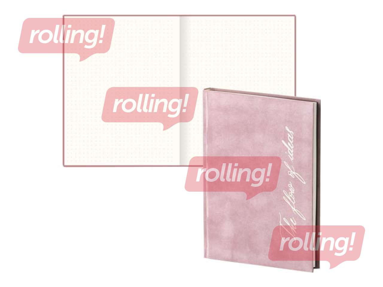 Piezīmju grāmata Pink Velvet, A5, rozā samts