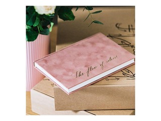 Piezīmju grāmata Pink Velvet, A5, rozā samts