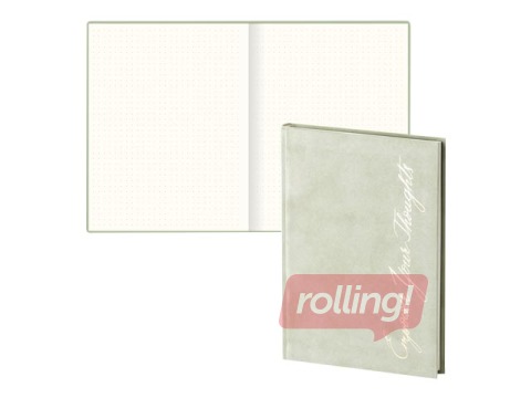 Piezīmju grāmata Green Velvet, A5, gaiši zaļš samts