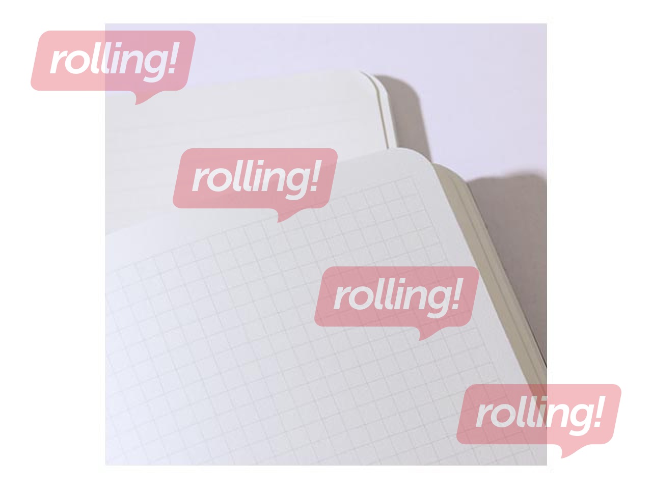 Блокнот Hard, в клетку, A5, светло-серый с серой резинкой