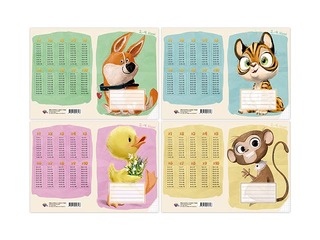 Тетрадь в клетку ABC Jums, для 2-4. класса, 12 листов