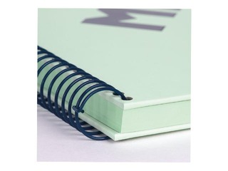 Klade ar spirāli cietos vākos Milan, A4, līniju, zaļa, 80 lapas