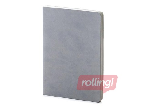 Notebook Balts M, A5, squared, gray