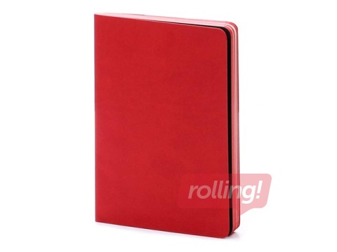 Notebook Balts M, A5, squared, red