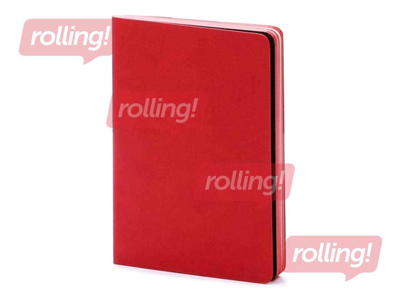 Notebook Balts M, A5, squared, red