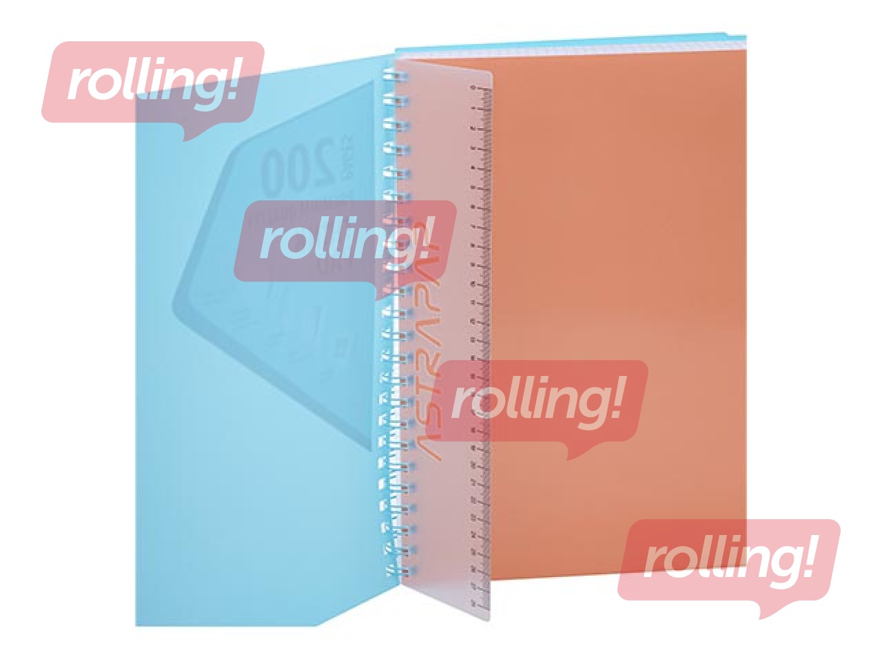 Kaustik Astra 4-osaline, A5, ruuduline, pastellvärvid, 200 lehte