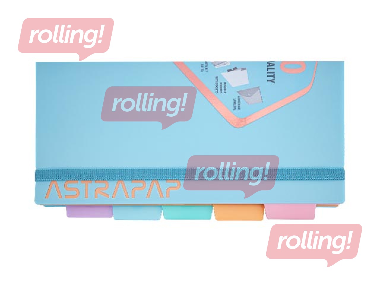 Klade Astra ar 4 sadalījumiem, A5, rūtiņu, pasteļkrāsas, 200 lapas