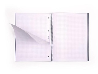 Klade ar spirāli cietos vākos Milan, A4, rūtiņu, zila, 80 lapas