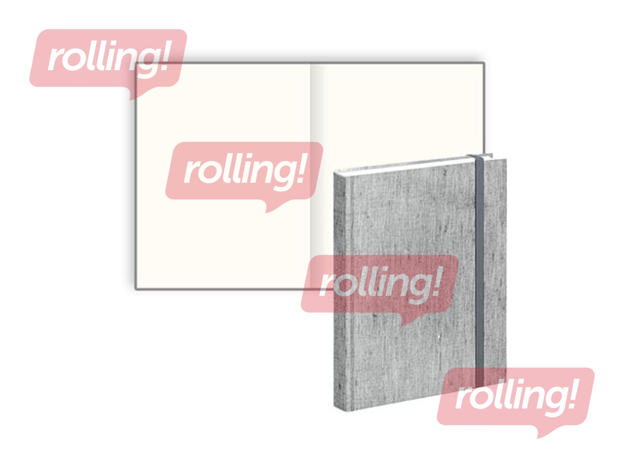 Notebook Urban, blue-green grey, 170x200mm