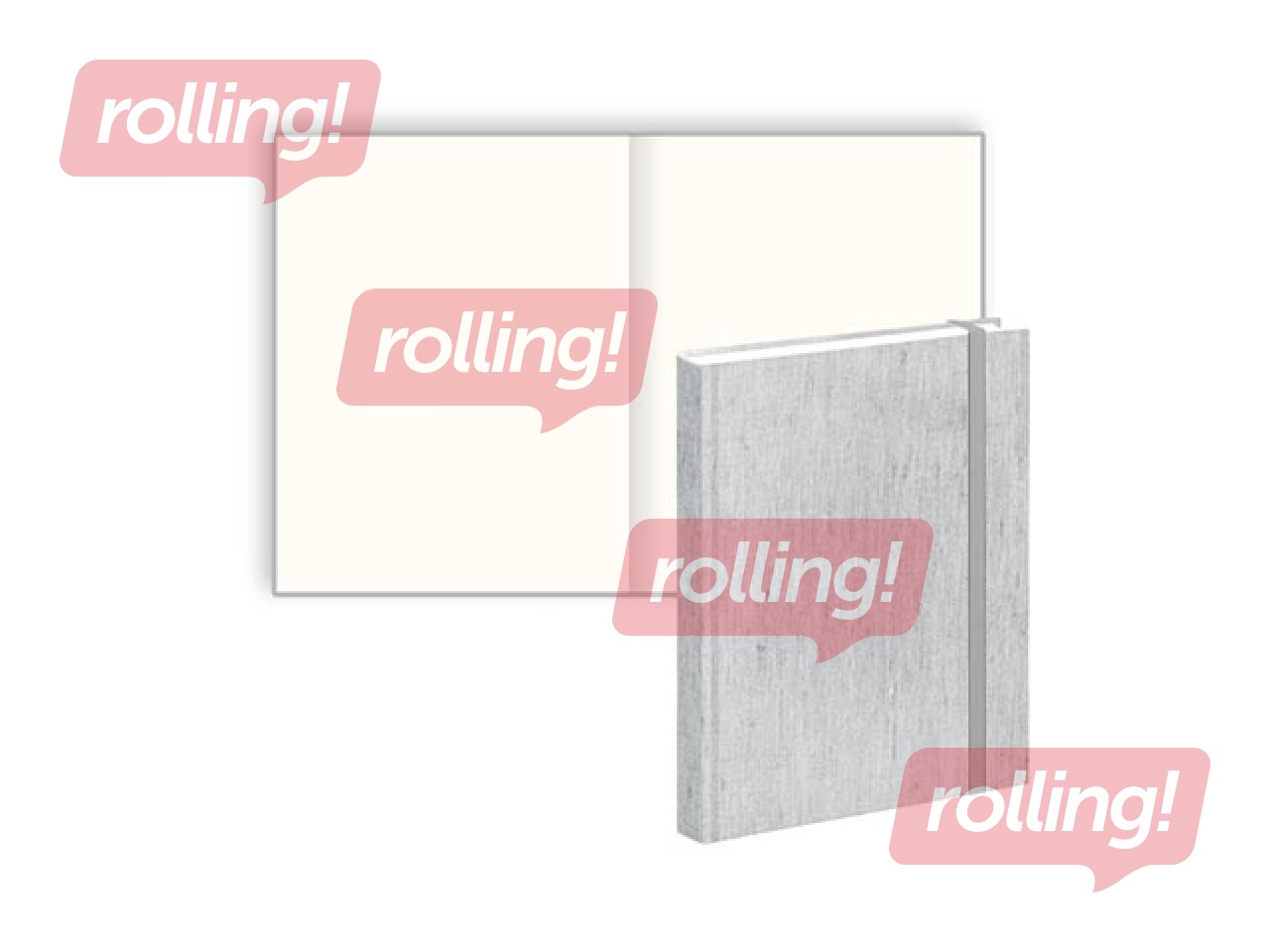 Piezīmju grāmata Urban, 170 x 200 mm, gaiši pelēks