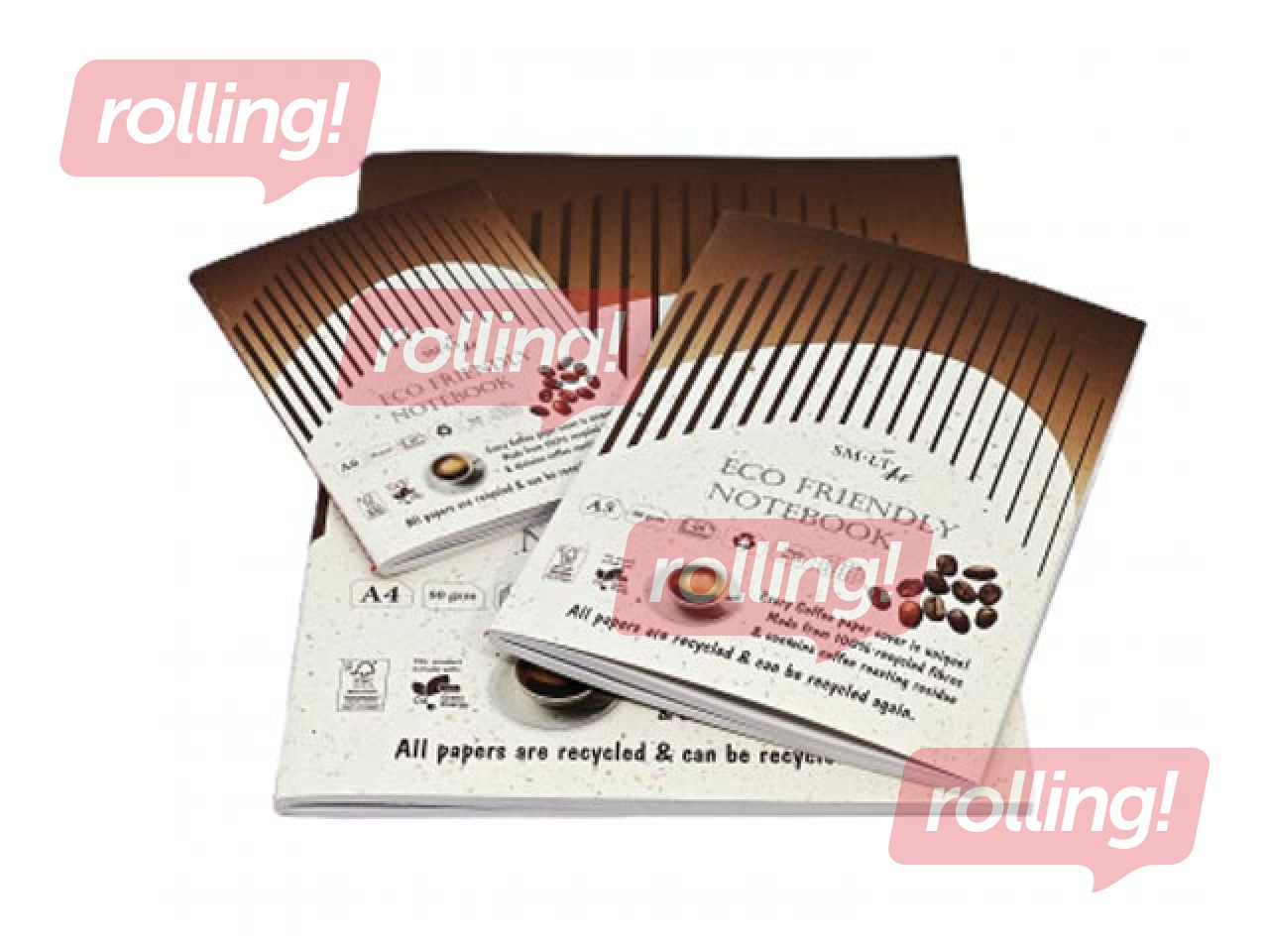 SALE Märkmik Smiltainis Eco, A5, ruuduline, 48 lehte