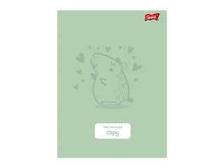 Notebook Unipap, Capybara, squared, pastel green, A5, 32 sheets