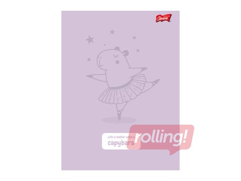 Notebook Unipap, Capybara, squared, pastel purple, A5, 32 sheets