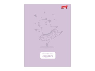 Notebook Unipap, Capybara, squared, pastel purple, A5, 32 sheets