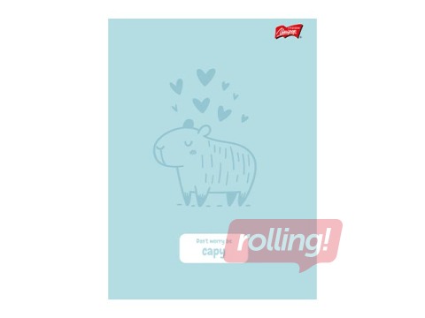 Notebook Unipap, Capybara, squared, pastel blue, A5, 32 sheets