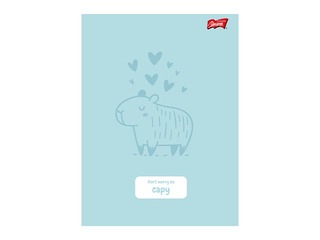 Notebook Unipap, Capybara, squared, pastel blue, A5, 32 sheets