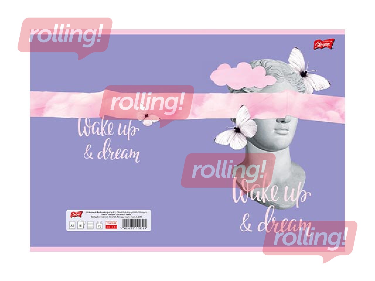 Notebook Unipap, Wake up & dream, squared, A5, 60 sheets