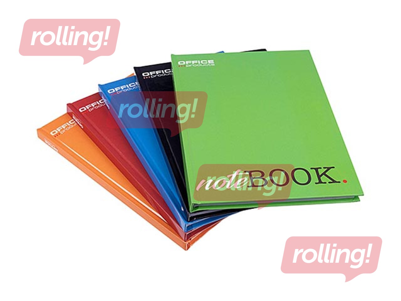 Klade cietos vākos, A5, rūtiņu, dažādas krāsas, 96 lapas