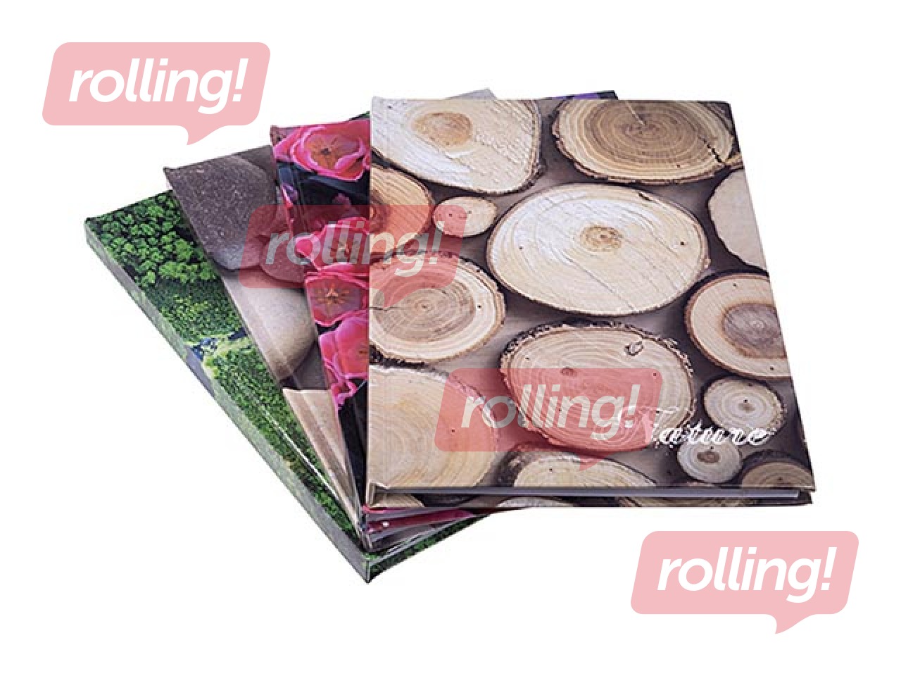 Klade cietos vākos, A5, līniju, dažādi dizaini, 96 lapas