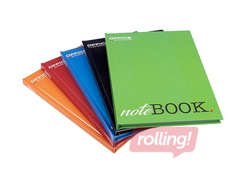 Notebook with rigid covers, A4, lined, various colours, 96 pages