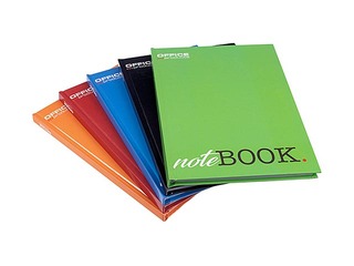 Notebook with rigid covers, A4, lined, various colours, 96 pages