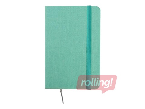 Piezīmju grāmata ar gumiju Centrum, cietos vākos, līniju, gaiši zaļa, A6, 80 lapas