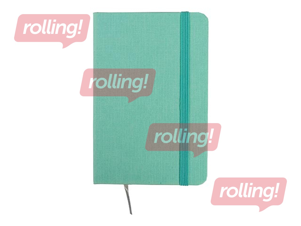 Piezīmju grāmata ar gumiju Centrum, cietos vākos, līniju, gaiši zaļa, A6, 80 lapas