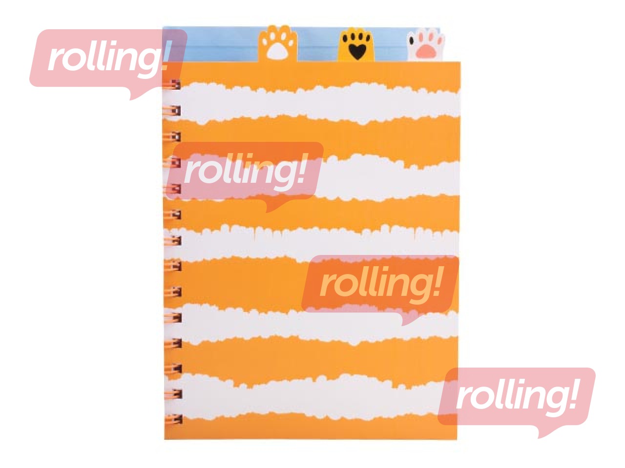 Klade Cat&Dog, ar 4 sadalījumiem, A5, rūtiņu, punktiņu, līniju un baltas, 80 lapas