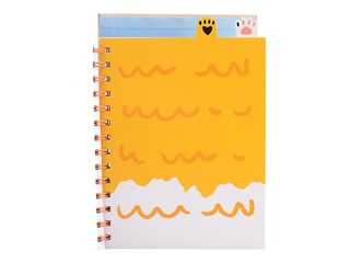 Klade Cat&Dog, ar 4 sadalījumiem, A5, rūtiņu, punktiņu, līniju un baltas, 80 lapas