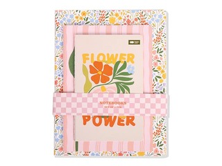 Märkmikukomplekt Bloom, jooneline, ruuduline ja täpiline, 80g/m², 3 tk.