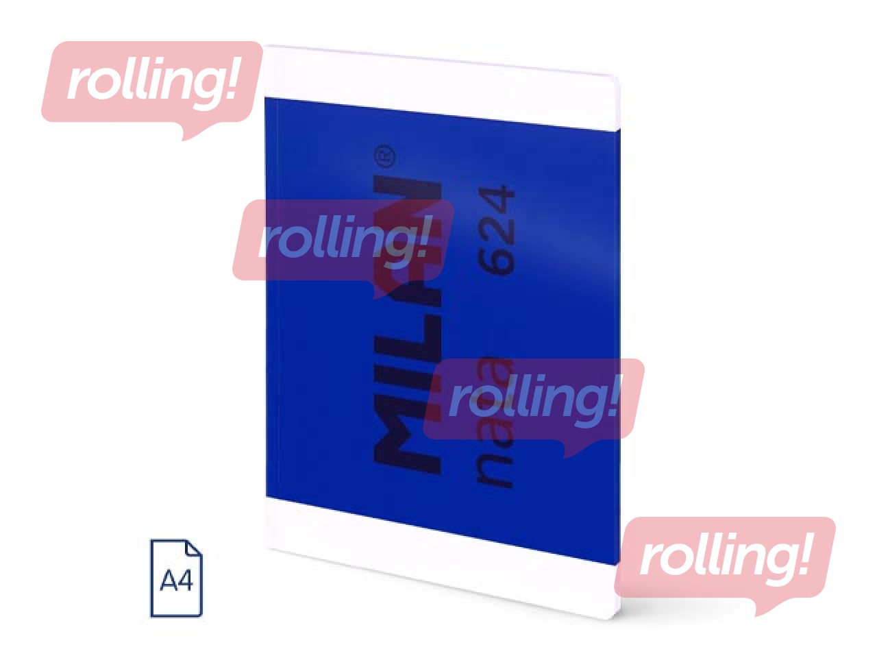 Klade mīkstos vākos Milan, Nata®, A4, rūtiņu, zila, 48 lapas