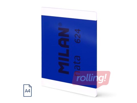 Notebook with soft cover Milan, Nata®, A4, grid, blue, 48 sheets